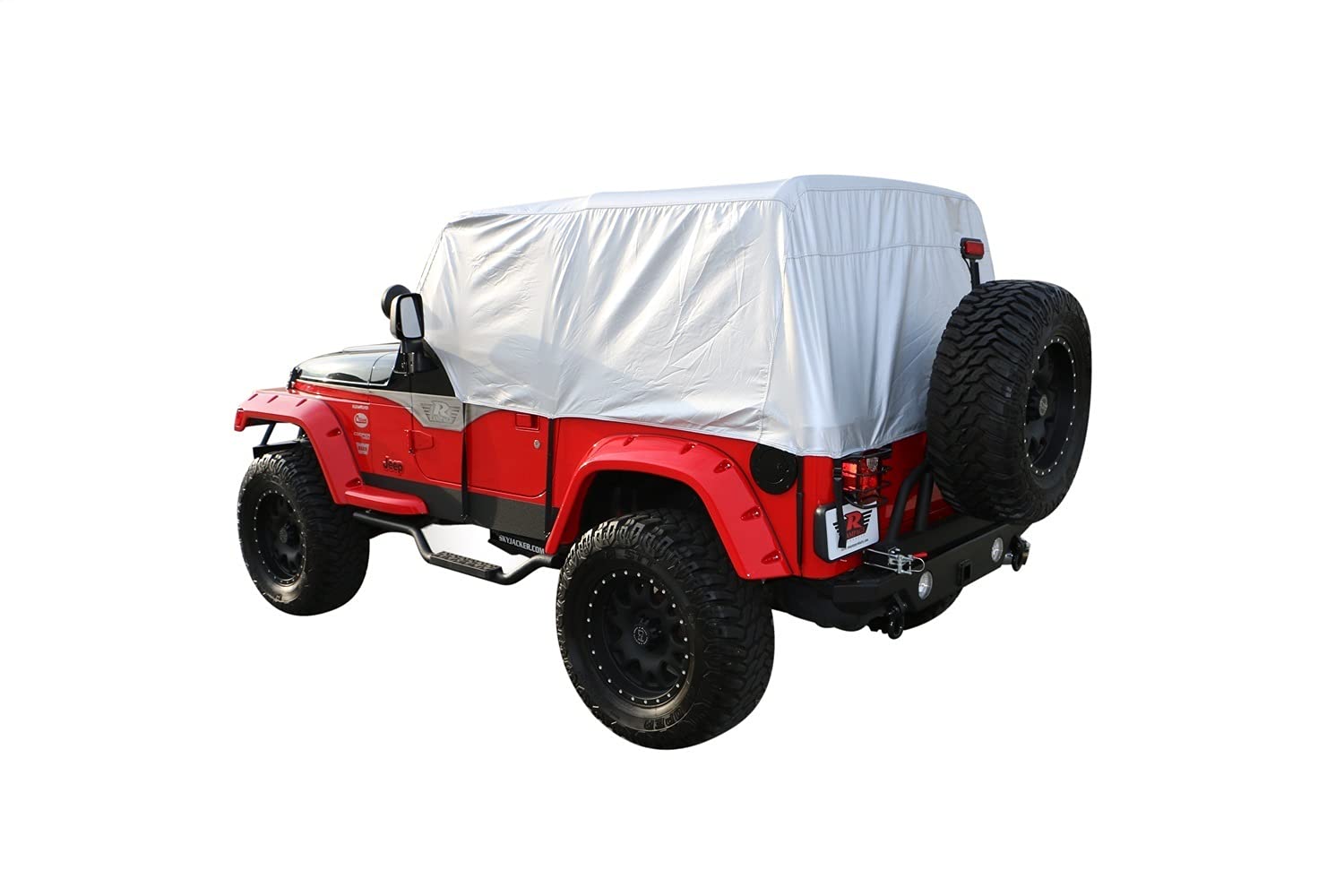 Water Repellant Cab Cover for Jeep Wrangler YJ/TJ RAMPAGE PRODUCTS | Fits Over Installed Top, Multiguard, Silver | 2261 | Fits 1992-1995 Wrangler YJ / 1997-2006 Wrangler TJ