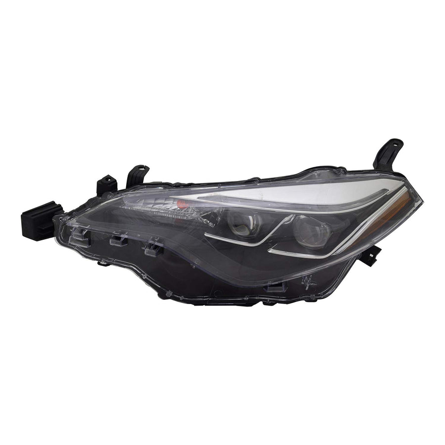 Left TYC Headlight Assembly Compatible with 2017-2019 Toyota Corolla