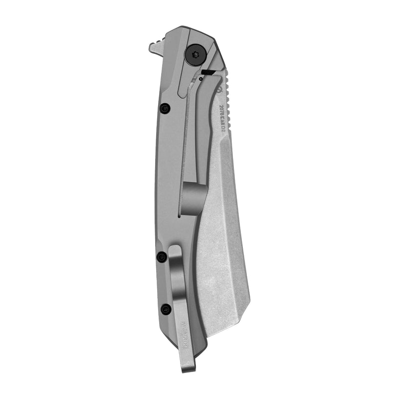 Kershaw Cleaver Strata Pocket Knife, Black, 4 Inch High-Carbon Steel Blade, EDC with Manual Opening, Deep-Carry Pocketclip, Everyday Carry Pocket Knife for Men and Women