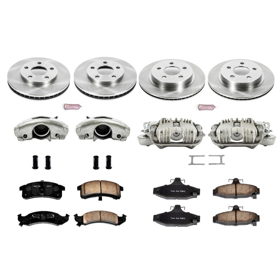 Power Stop KCOE1535 1-Click Autospecialty OE Replacement Brake Kit with Calipers For Chevrolet Camaro 1994-1997, Pontiac Firebird 1994-1997 [Model Specific]