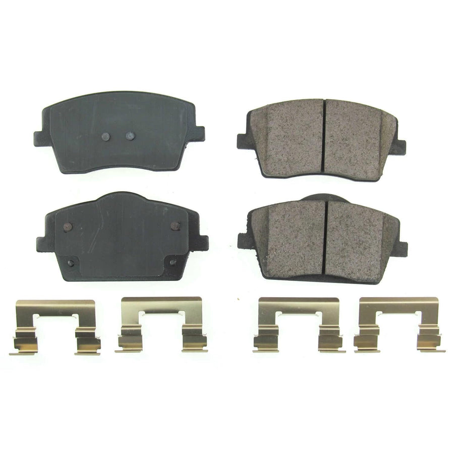 Front Brake Kit Power Stop For Volvo XC40 2019-22 - Ceramic Brake Pads With Installation Hardware, 17-2137