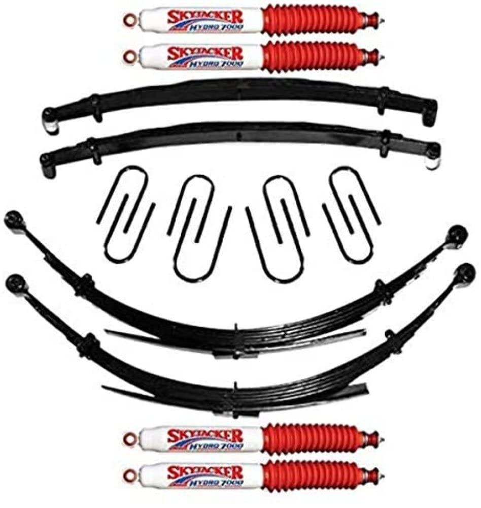 Suspension Lift Kit w/Shock Skyjacker C225AKSS-H 2.5 in. Lift For Use w/52 in. Rear Springs Incl. Front/Rear Leaf Springs Front/Rear U Bolt Kits Bushing Kit