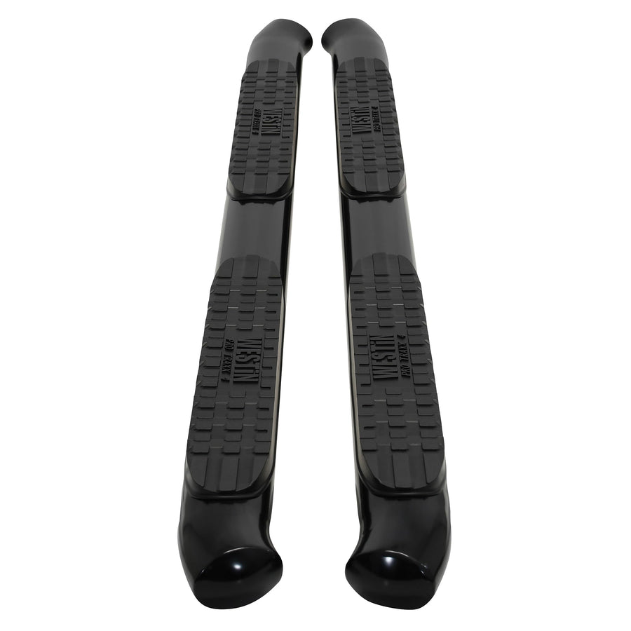 4in PRO TRAXX Oval Nerf Step Bars Black