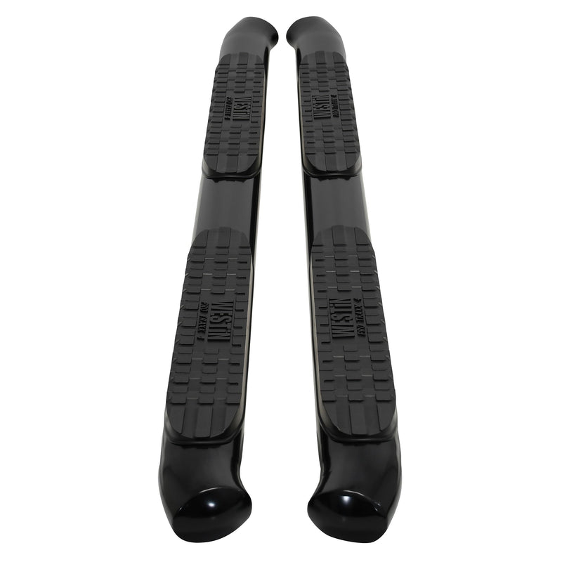 4in PRO TRAXX Oval Nerf Step Bars Black
