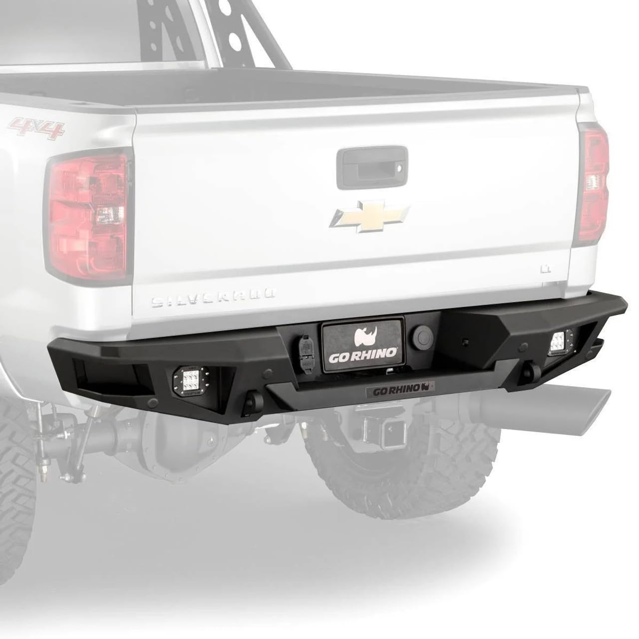 28128T Go Rhino! Textured Black Rear Replacement Bumper BR20