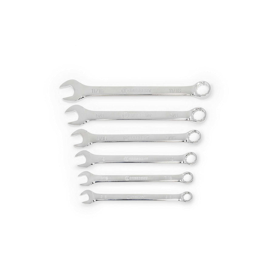 6 Piece Crescent 12 Point SAE Combination Wrench Set - CCWS0-05