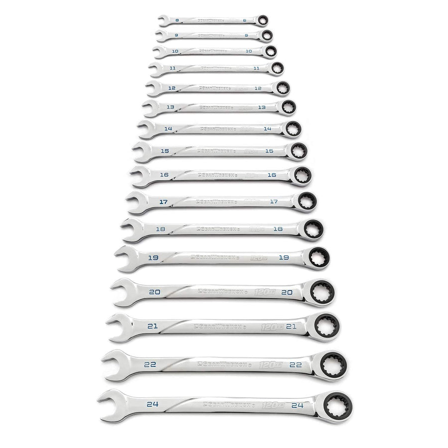 16 Pc. GEARWRENCH 120XP Universal Spline XL Ratcheting Combination Metric Wrench Set - 86427