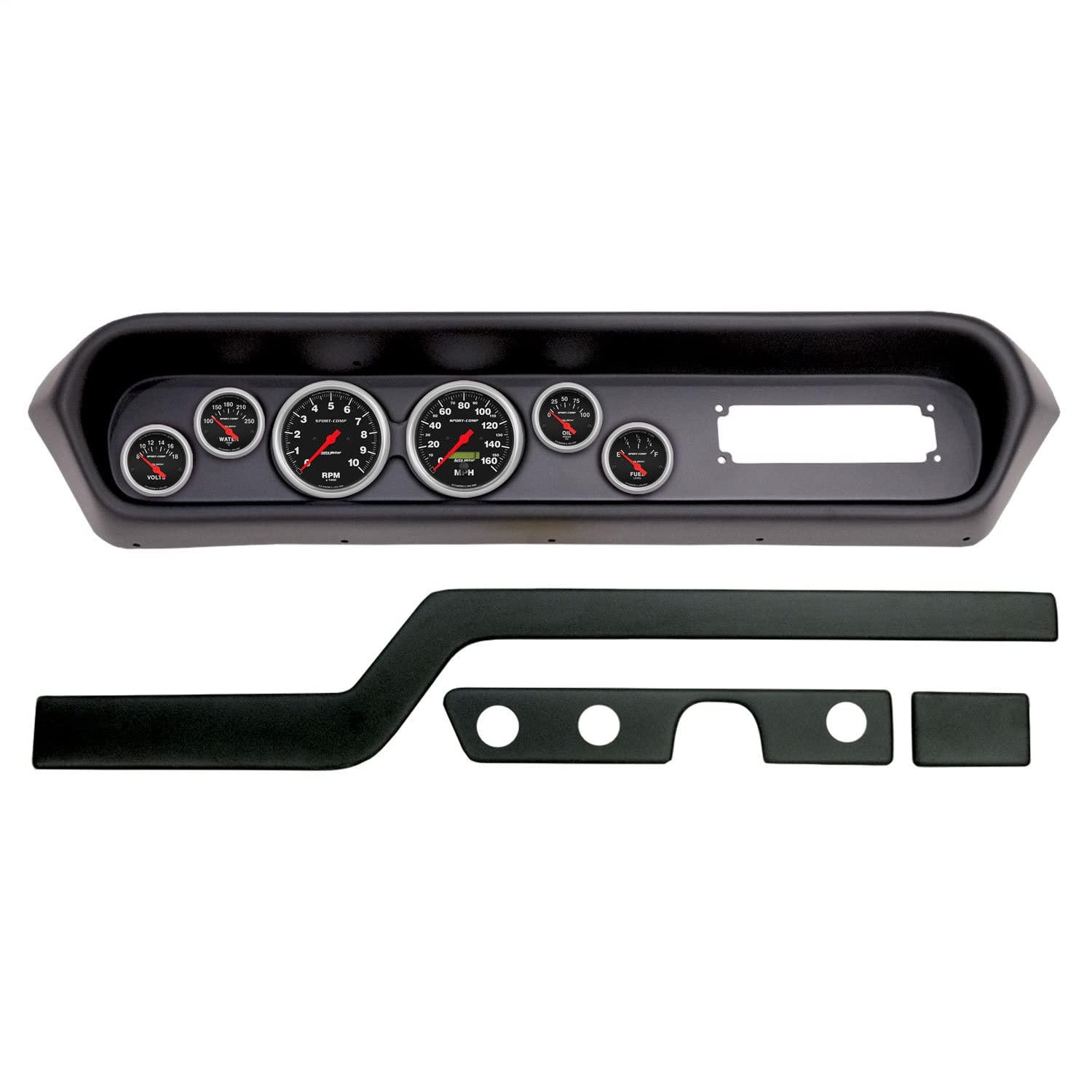 AutoMeter Dash Kit Direct Fit, (3 3/8" X2, 2 1/16" X4), Pontiac GTO/Lemans 64-65, Sport-Comp (2108-11)