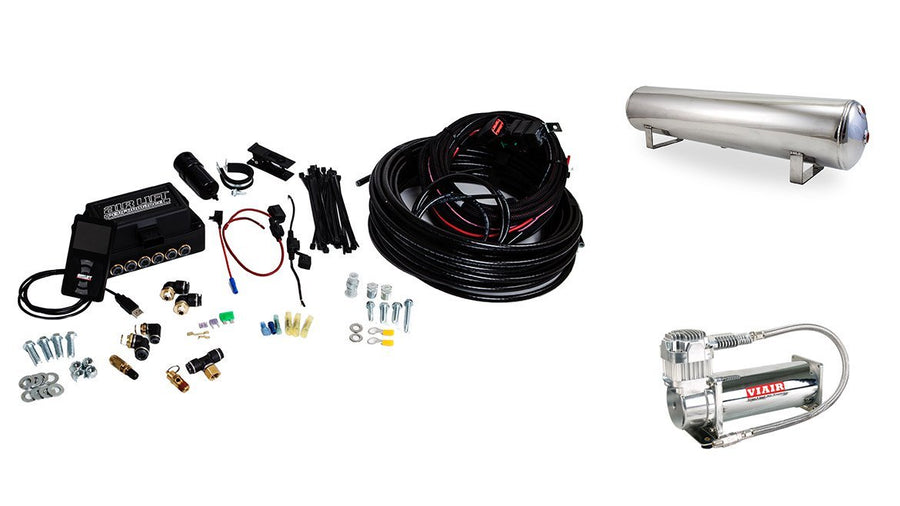 Performance AIRLIFT 27787 3P (3/8" Air Line, 4 Gallon 5-Port Lightweight Polished Al