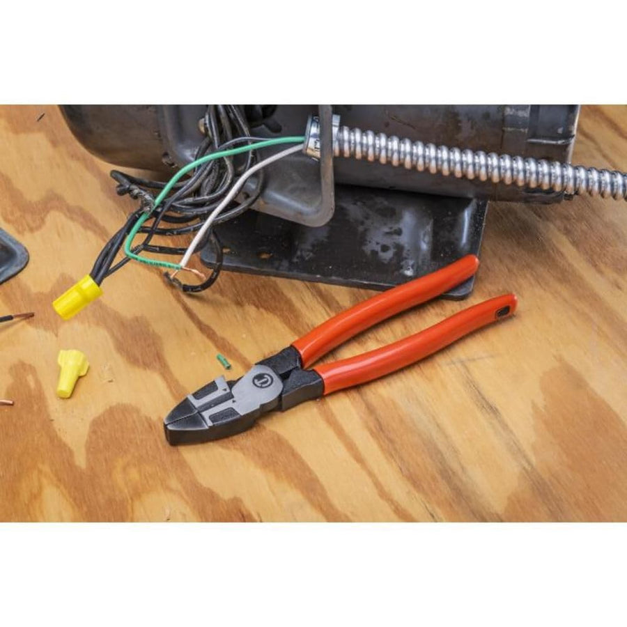 Crescent Z2 Plier Lineman's with Dipped Handle - Home Improvement, Repair & Electrician Tool for Cable Cutting - 8" - Z20508-06