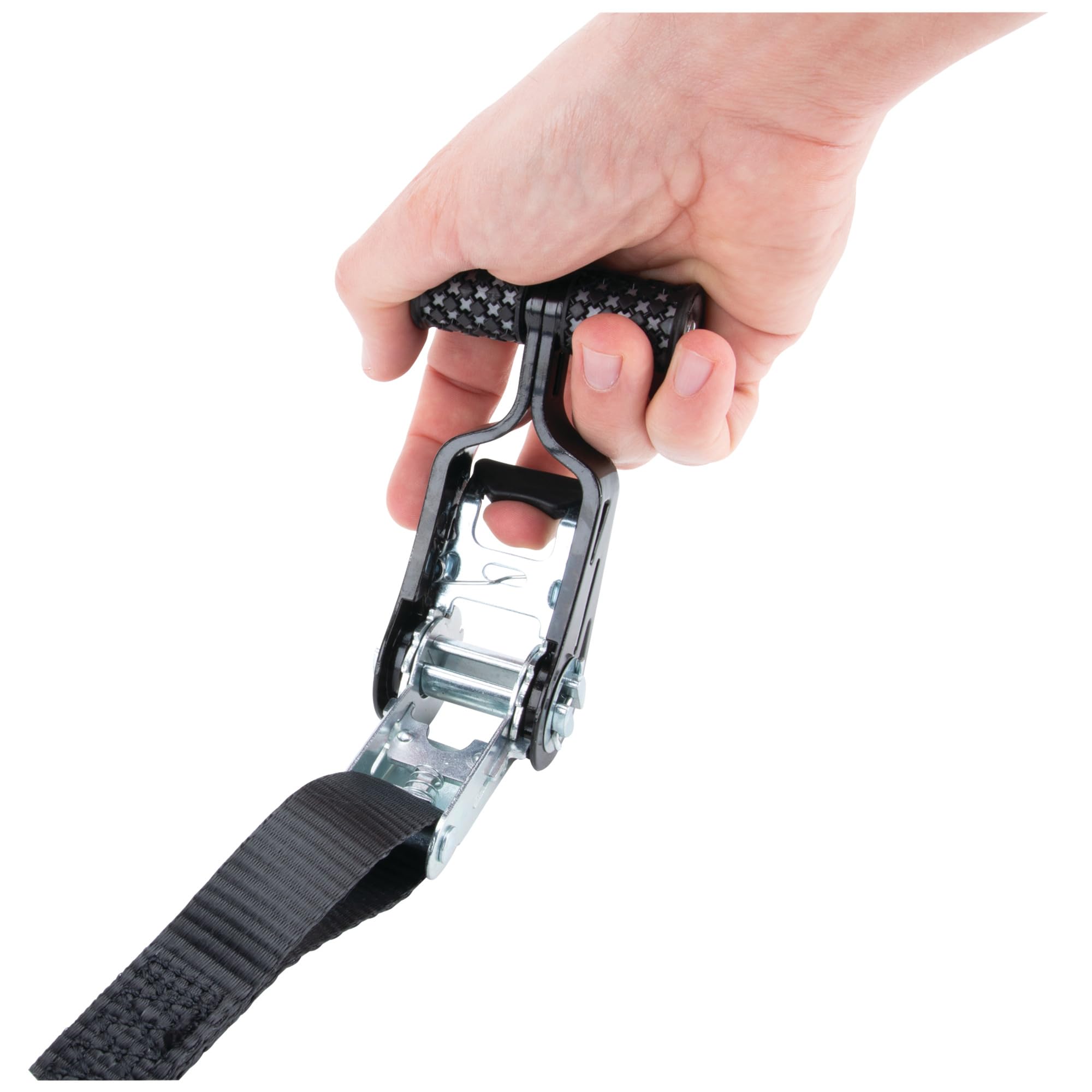 W1853 Performance Tool 1-Inch X 15' T-Handle Tie Down - Heavy Duty Ratchet Straps for Secure Cargo Transport and Hauling Needs