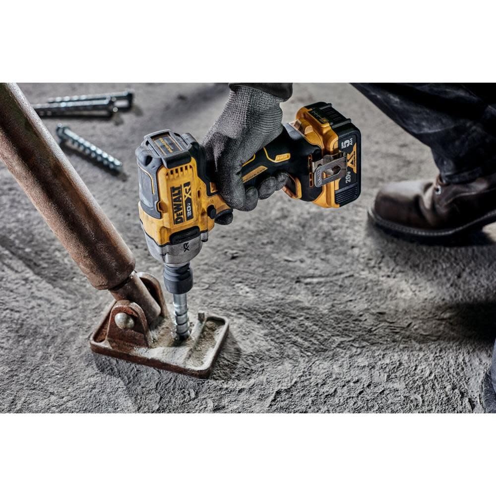 DEWALT 20V MAX Impact Wrench, 1/2 inch Cordless, 2 Batteries and Charger Included (DCF891P2)