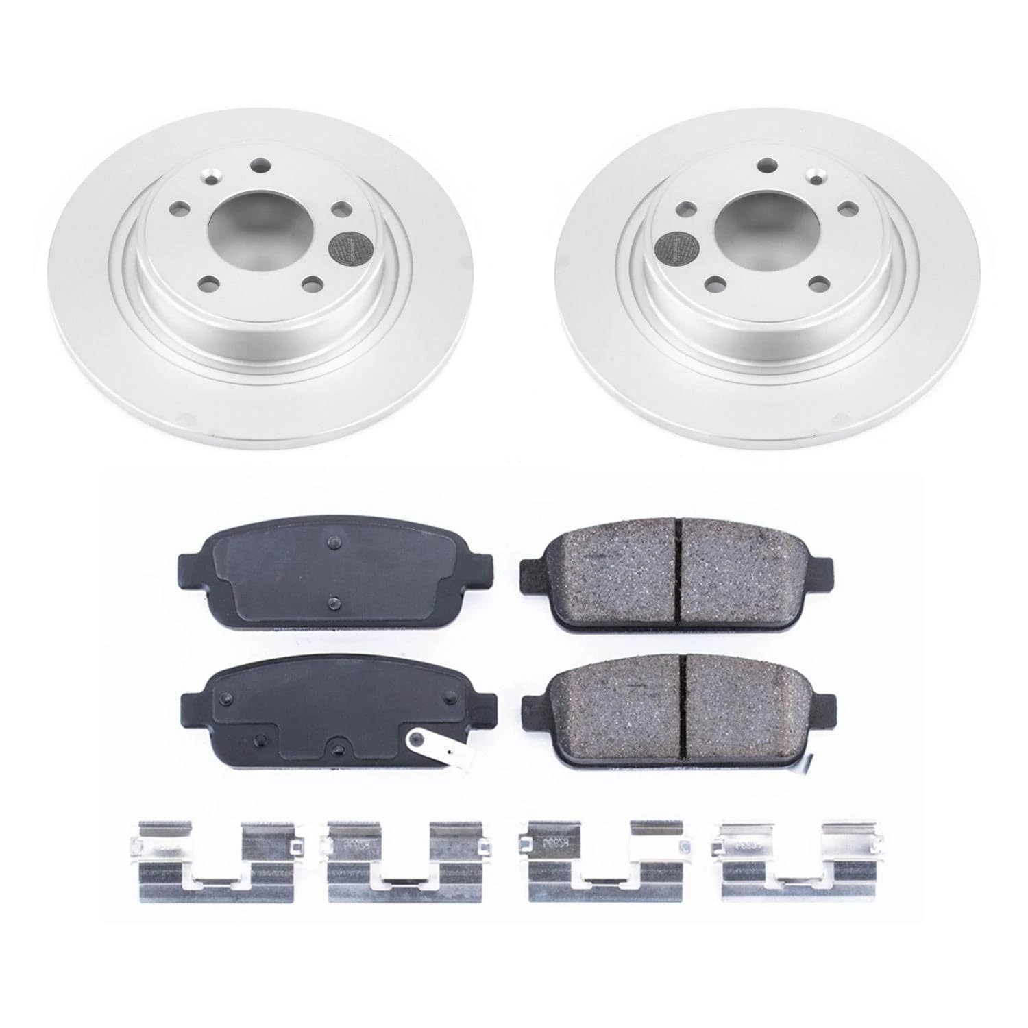 Power Stop CRK5552 Brake Rotors and Z17 Ceramic Rear Pads Kit For Buick Cascada, Buick Verano, Cadillac ELR, Chevrolet Cruze, Chevrolet Volt [Model Specific]