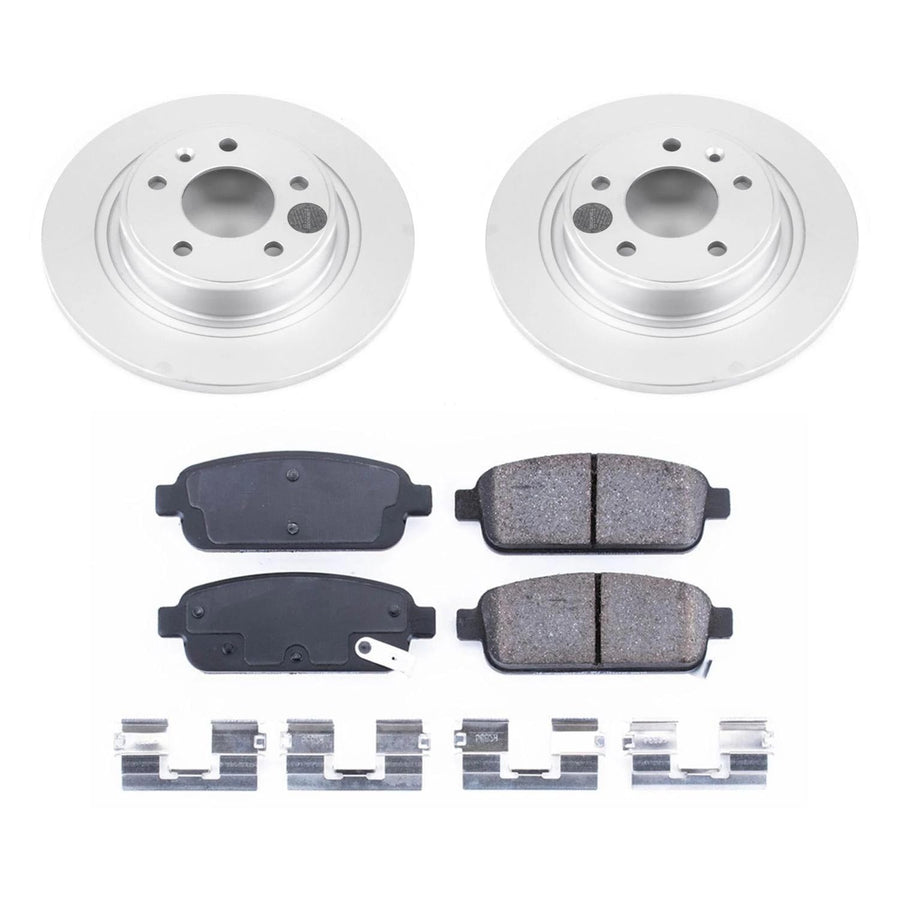 Power Stop CRK5552 Brake Rotors and Z17 Ceramic Rear Pads Kit For Buick Cascada, Buick Verano, Cadillac ELR, Chevrolet Cruze, Chevrolet Volt [Model Specific]