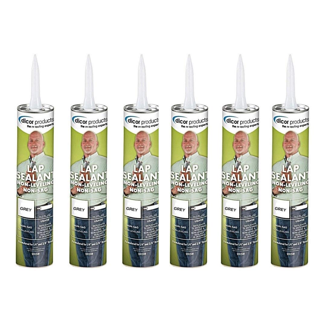 Grey Dicor 551LSG Non-Leveling Lap Sealant, (6Pack)