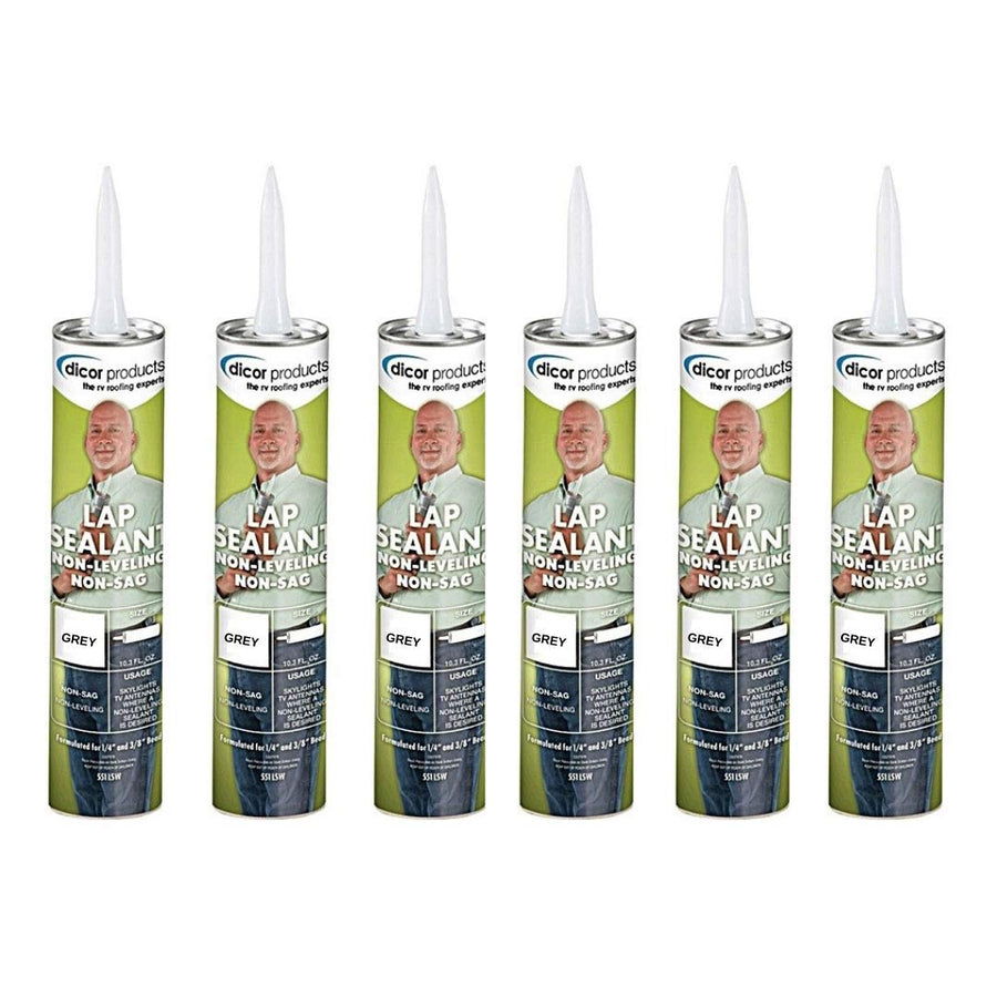 Grey Dicor 551LSG Non-Leveling Lap Sealant, (6Pack)