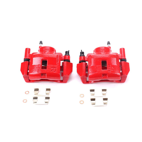 Power Stop Pair of High-Temp Red Powder Coated Front Calipers For Ford Probe, Mazda 626, Mazda 626, Mazda MX-6, Mazda Protege, Mazda Protege5 [Model Specific]