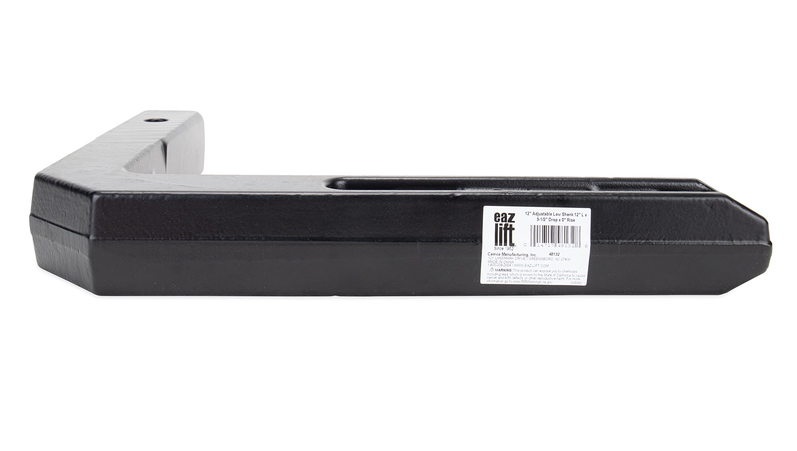 Ball Mount Shank Eaz-Lift | Features an Adjustable Design, Powder-Coated Finish, and Fits a 2-inch x 2-inch Receiver (48132)