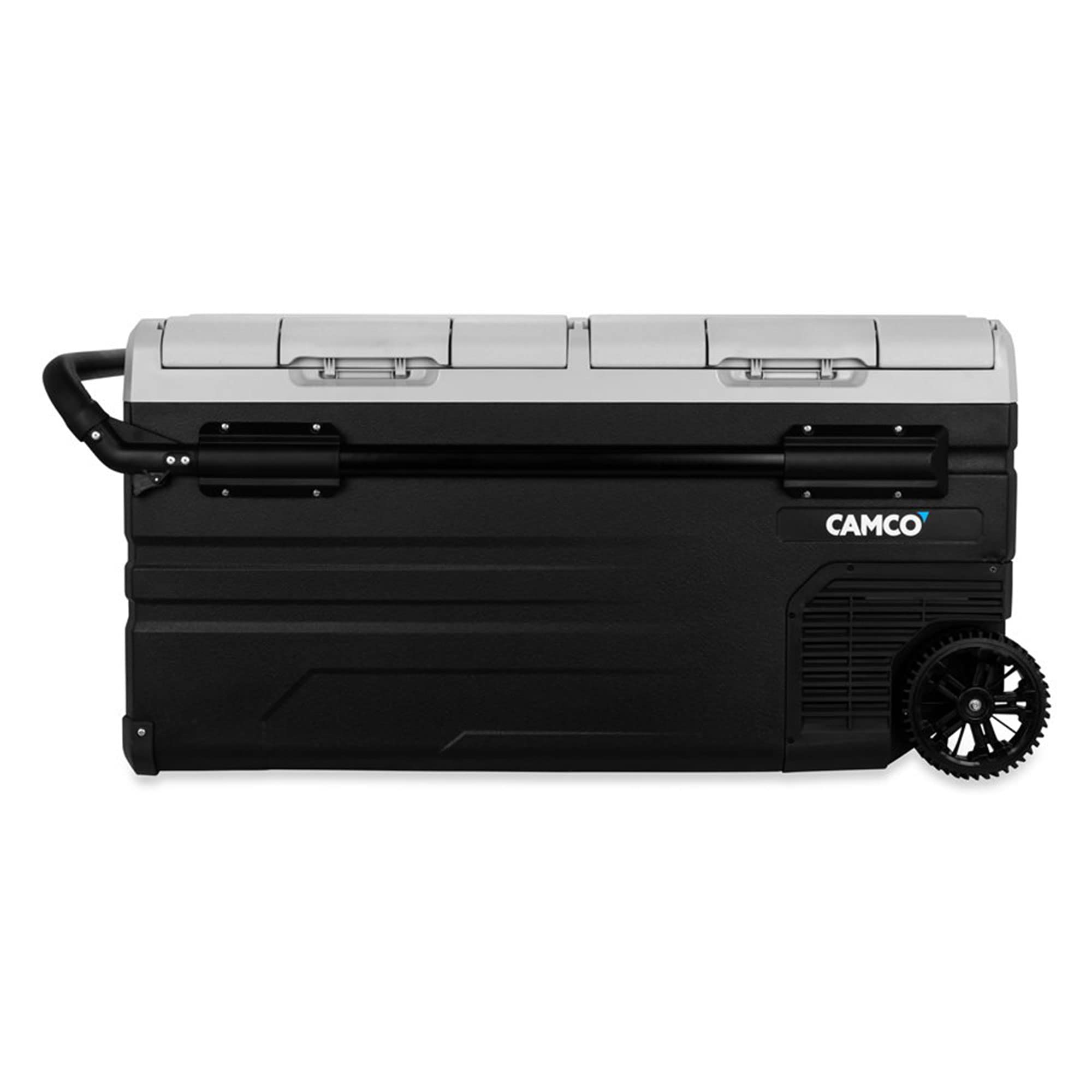 CAM-950 Camco 51522 Portable Refrigerator, AC 110V/DC 12V Compact Fridge/Freezer with Dual Zone Cooling, 95-Liter - Keeps Food and Drinks Cold While On-the-Go - Ideal for Road Trips, RVing, Camping