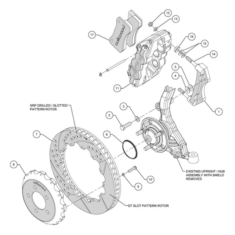 14.25 AERO6 Front Hat Kit
