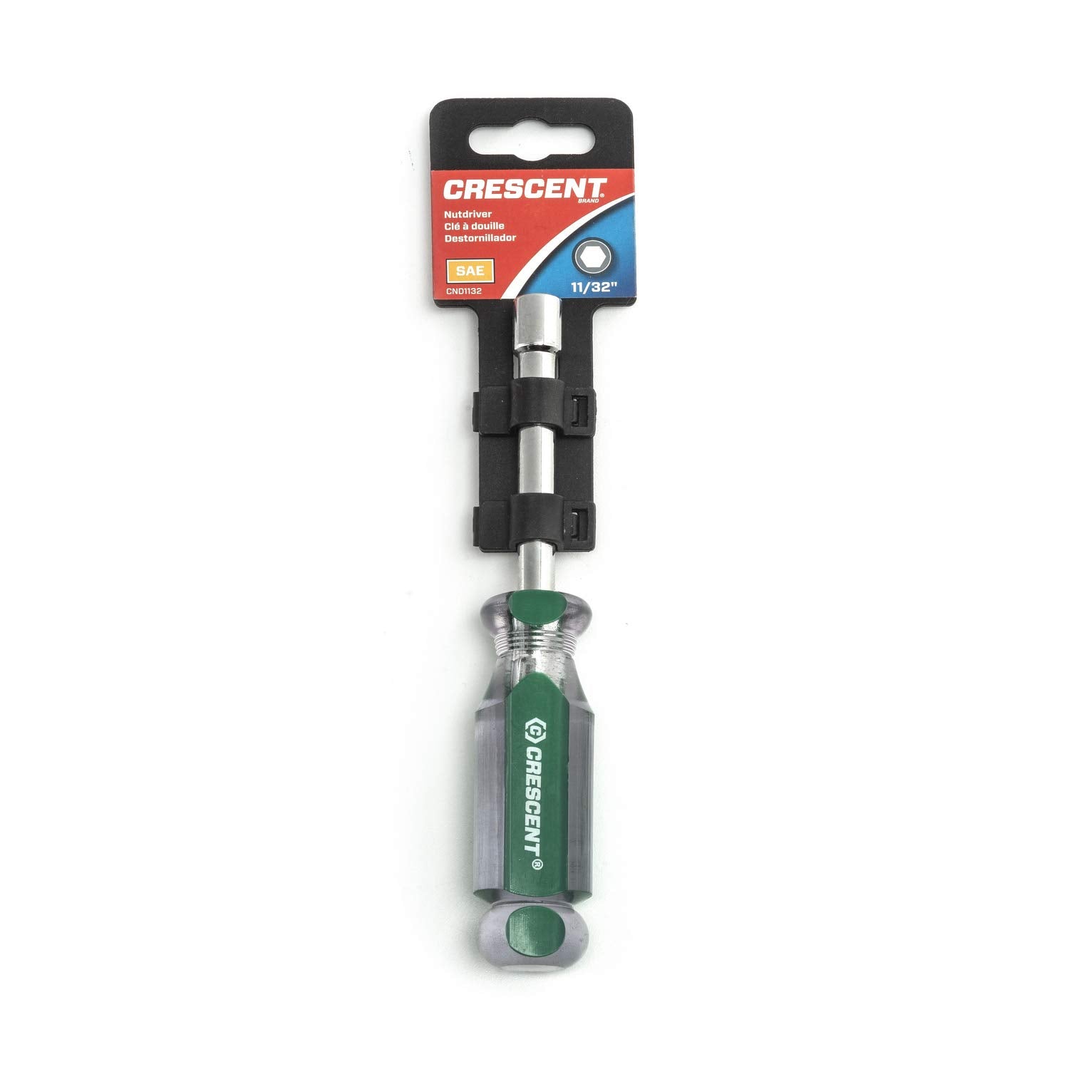 Crescent Solid Shaft 11/32" Tri-Lobe Acetate Nutdriver 3" - CND1132