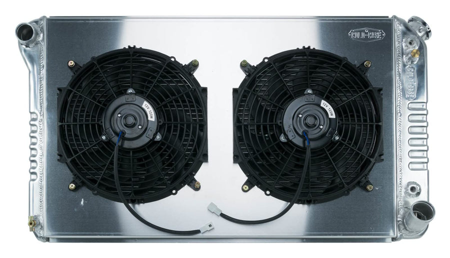 GMT558ASK Cold Case Radiators: 67-76 Chevy GMC Pickup Truck Aluminum Radiator And 14 Inch Fan Kit