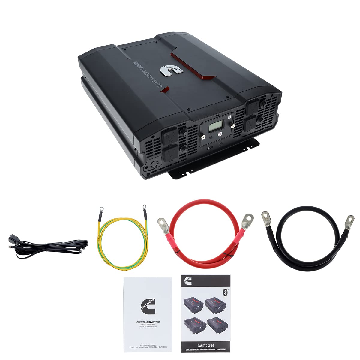 4000 Watts Cummins Inverter Modified Sine Wave Truck Inverter 12 Volts to 110 Volts Four AC Outlets Two USB Ports (Plus Cable Kit)- CMN4000W - Inverters for Vehicles, Van Life, Camping