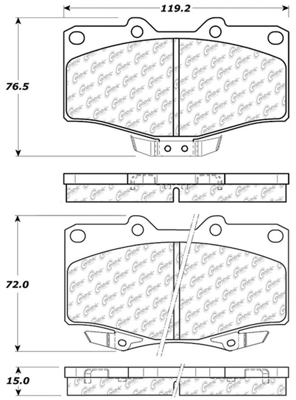 Centric Premium 301.06110 Ceramic Brake Pads with Shims and Hardware