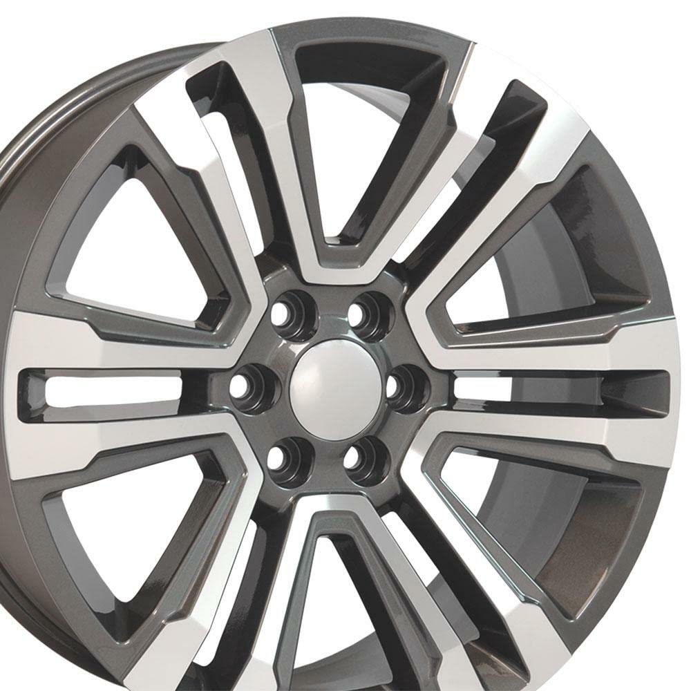 CV44-22090-6550-24MHB OE Wheels LLC Hyper Black Machined Wheel Painted (22 x 9. inches /6 x 139 mm, 24 mm Offset)