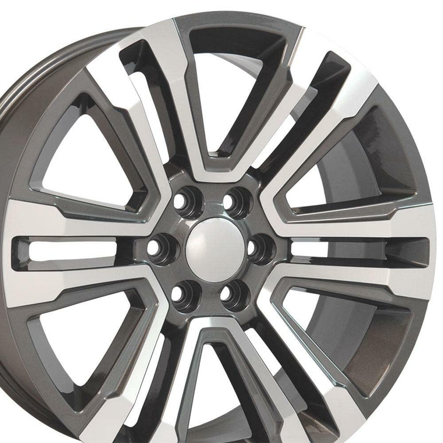 CV44-22090-6550-24MHB OE Wheels LLC Hyper Black Machined Wheel Painted (22 x 9. inches /6 x 139 mm, 24 mm Offset)