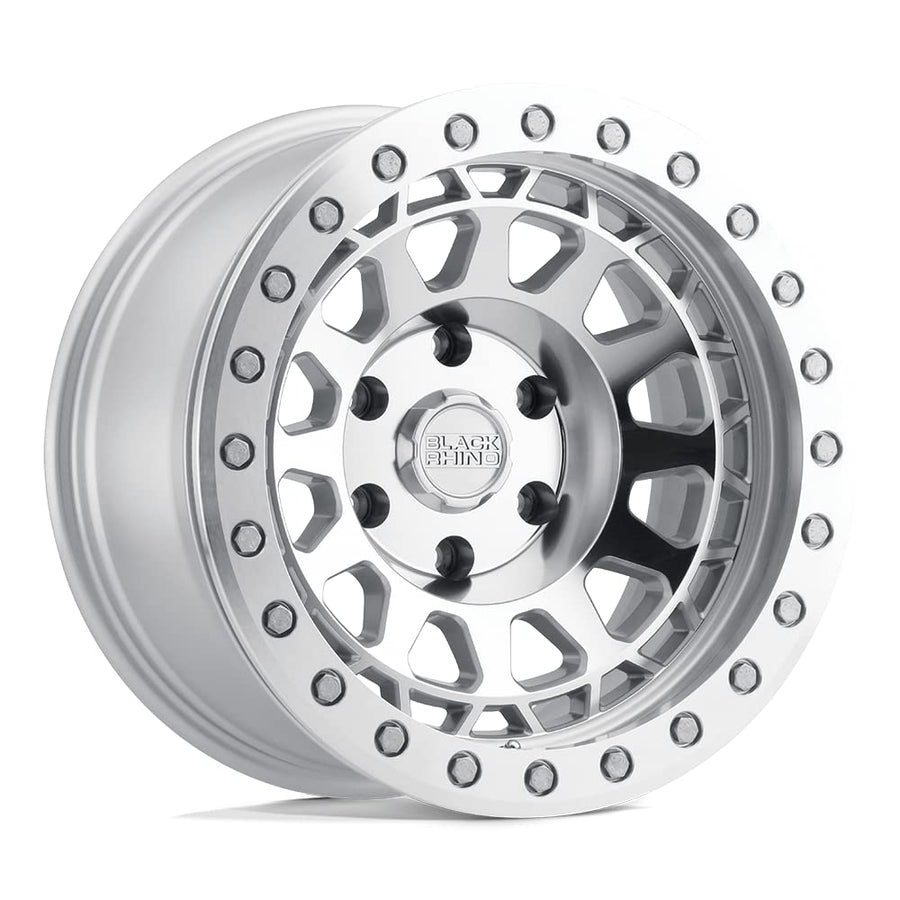 PRIMM Black Rhino Hard Alloys 17X9 5X5.0 4.29-18mm SILVER W/MIRROR FACE MACH RG - 1790PRM-85127S71
