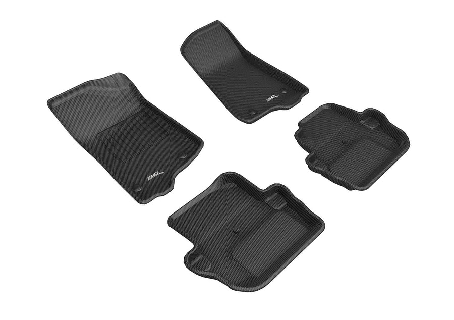 Kagu Floor Mat 3D MAXpider Custom Fit (Black) Compatible with Jeep Wrangler Sport (JL) 2018-2026 - Full Set