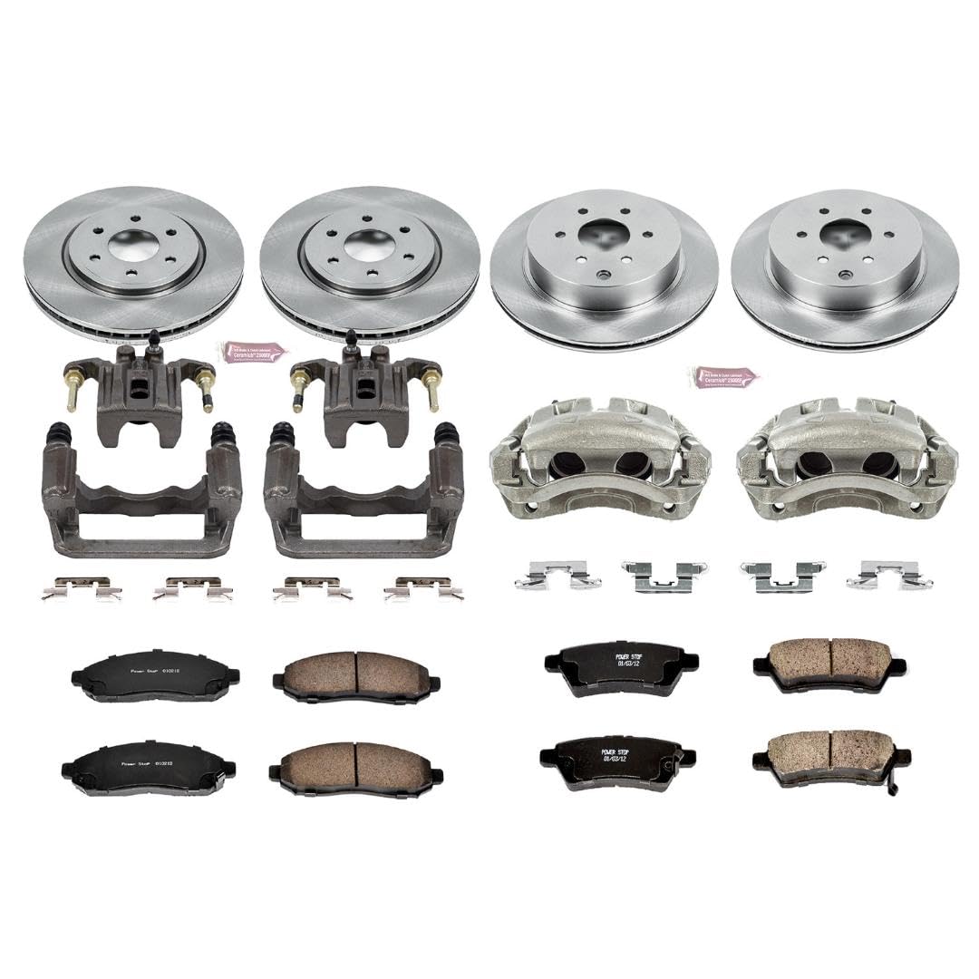 Power Stop KCOE144 1-Click OE Replacement Brake Kit with Calipers For Nissan Pathfinder Autospecialty 2005-2012 [Model Specific]