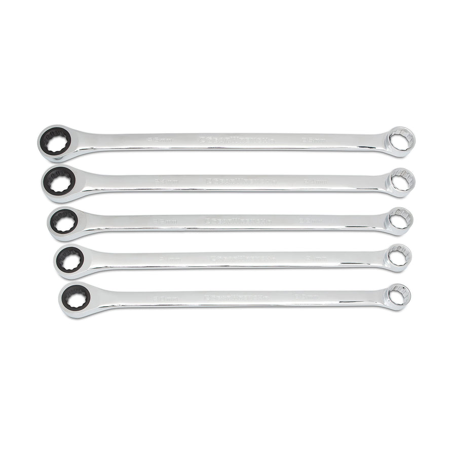 5 Pc. GEARWRENCH GearBox 12 Pt. XL Double Box Ratcheting Wrench Set, Metric - 85987