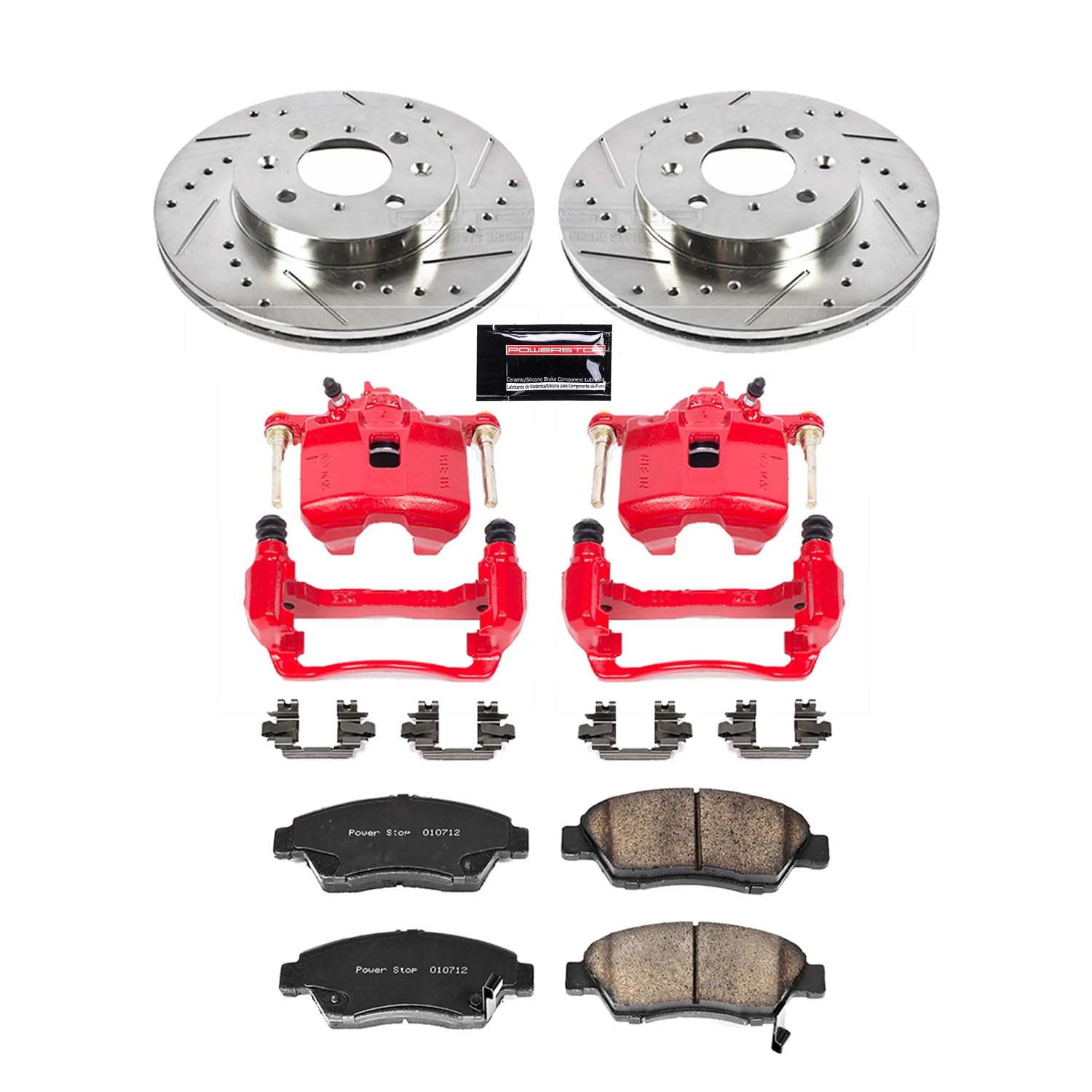 Power Stop Z23 KC694A Evolution Sport Performance Brake Kit with Caliper For Honda Civic 1993-1995, Honda Civic del Sol 1994-1997 [Model Specific]