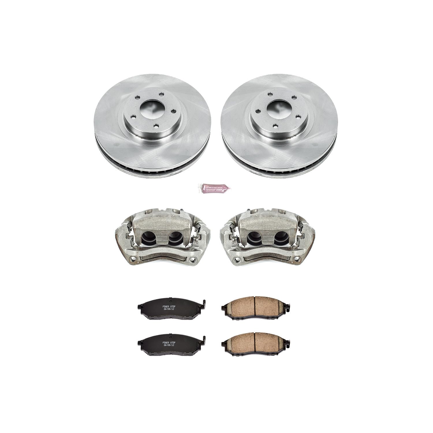 Power Stop KCOE5263 Stock Replacement Front Brake Kit (with Calipers) For Nissan Murano 2011-2014 [Model Specific]