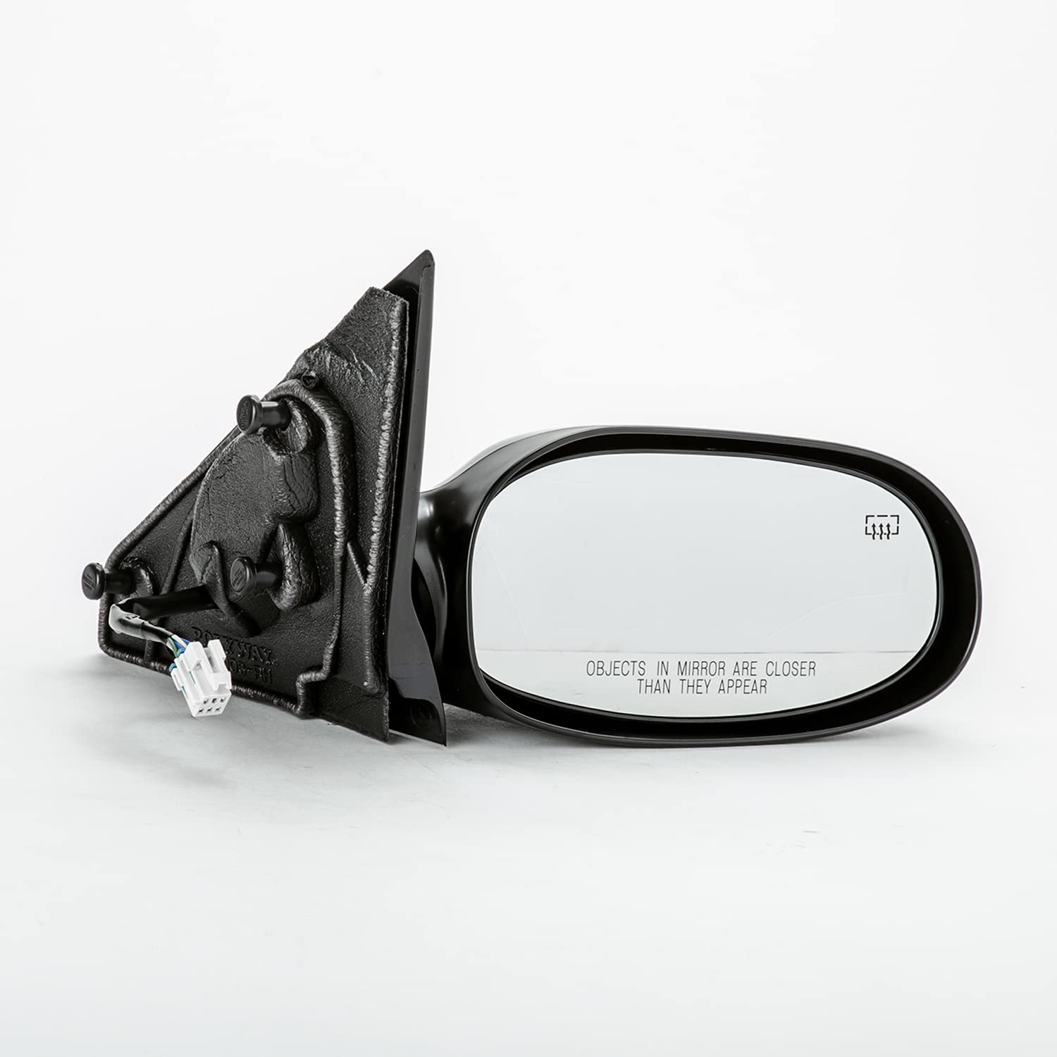 Saturn L Series TYC 2040041 Passenger Side Power Heated Replacement Mirror, Smooth Black