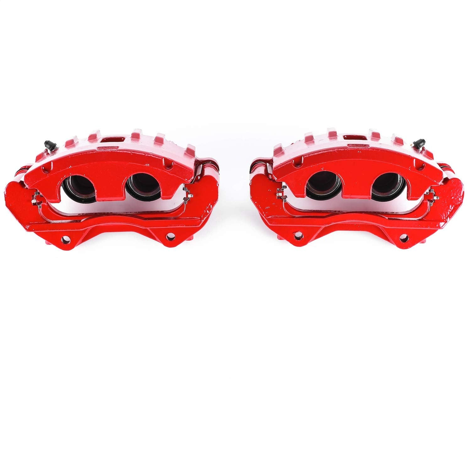 Power Stop S4966 Front Pair of High-Temp Red Powder Coated Calipers