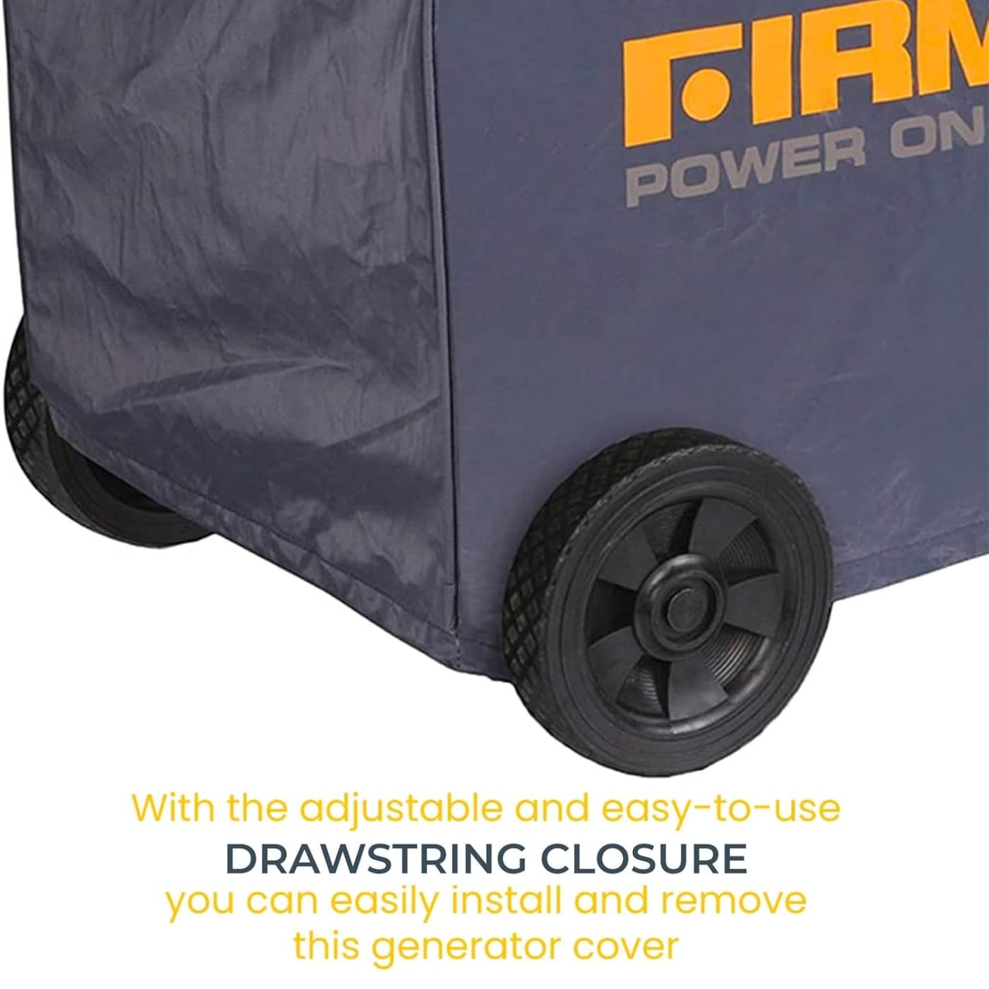 FIRMAN Medium Size 1002 Portable Generator Cover – Waterproof Heavy Duty Inverter Generator Cover Fits 3000-4000W or up to 25.4"x18.3"x19.5" size with Drawstring Dust Rain Wind UV-Resistant Protection
