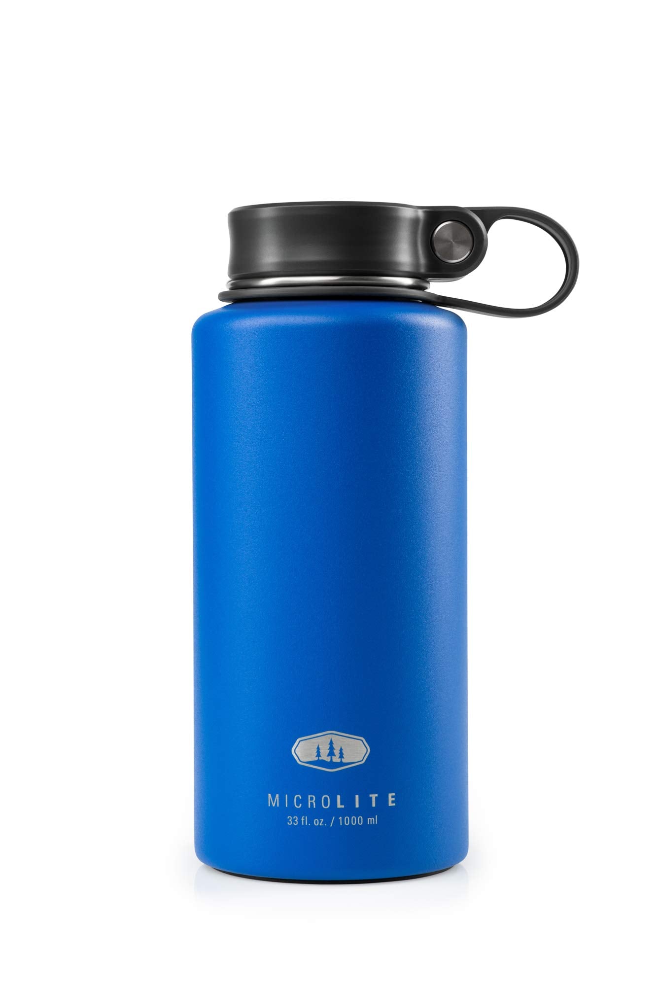 Microlite 1000 Twist GSI Outdoors 33 fl.oz. Vacuum Insulated Stainless Steel Water Bottle, True Blue