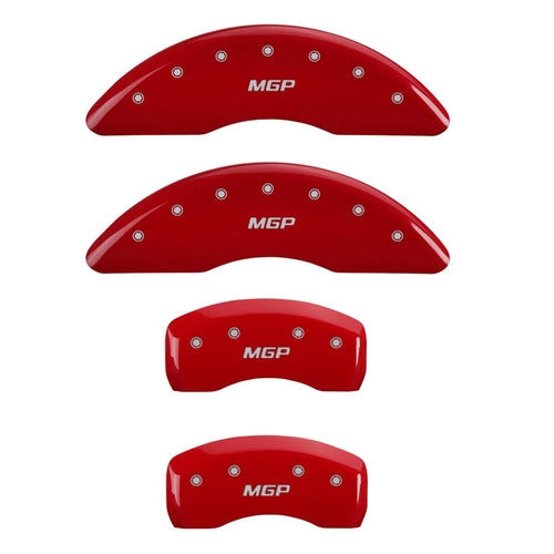 Set of 4 MGP 41113SMGPRD Red Powder Coated Caliper Covers for Jaguar E-Price w/ 20" Wheels or Larger