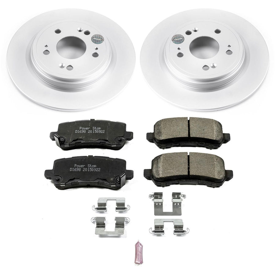 Power Stop CRK6952 Brake Rotors and Z17 Rear Ceramic Pads Kit For Acura RLX 2014-2020 [Model Specific]