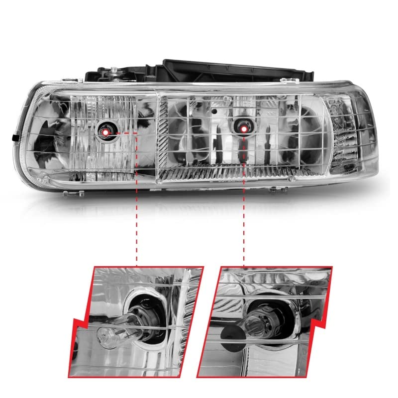 Crystal Headlight Set-Chrome ANZO USA 111011