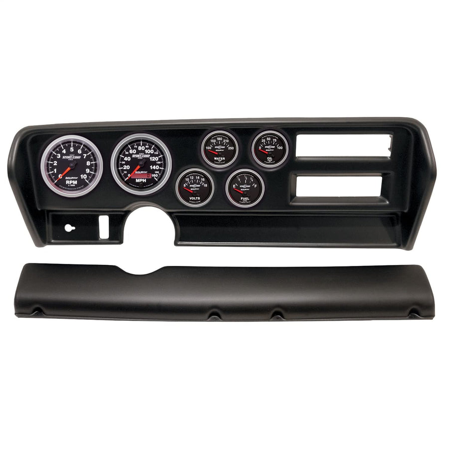 AutoMeter Dash Kit Direct Fit, (3 3/8" X2, 2 1/16" X4), Pontiac GTO Ac 70-72, Sport-Comp Ii (2915-12)