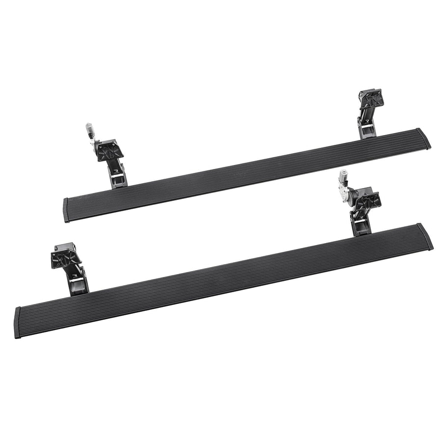 AMP Research PowerStep RealTruck | Fits 2002 - 2008 Dodge RAM 1500 Quad Cab; 03 - 09 Dodge RAM 2500/3500 Quad Cab | 75101-01A | Rust Proof Aluminum Retractable Electric Steps with LED Step Lights
