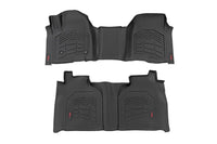 Sure-Fit Rough Country Floor Mats for Chevy Silverado & GMC Sierra 1500/2500HD/3500HD (2019-2025) Bench Seat - Waterproof, Non-Slip Flexible Floor Mat, Front & Rear Set