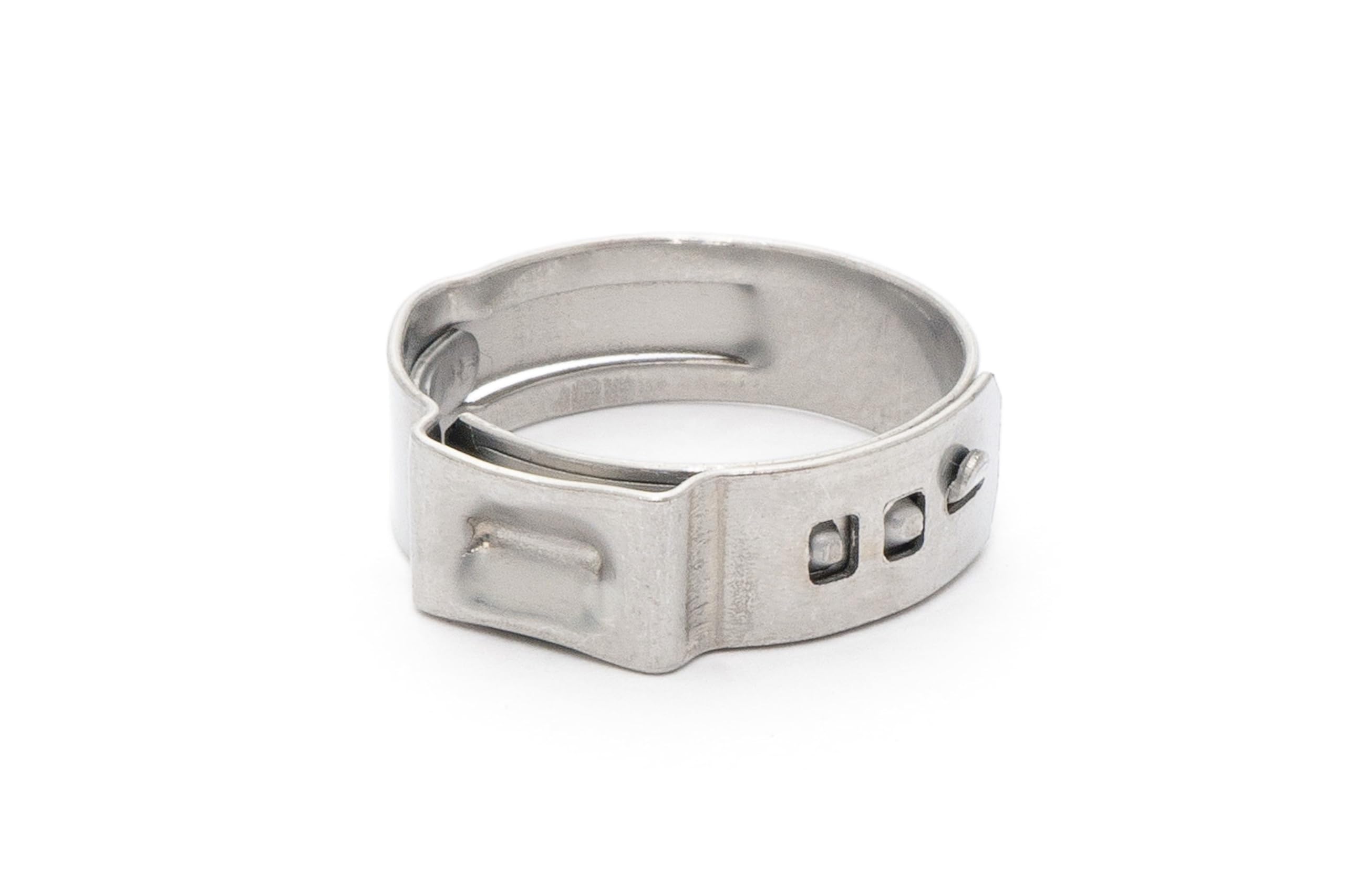 Stainless Steel HPS Ear Clamp, Effective Diameter Range: 34.9mm - 38.1mm, 100 pcs per Pack, EC-0381x100