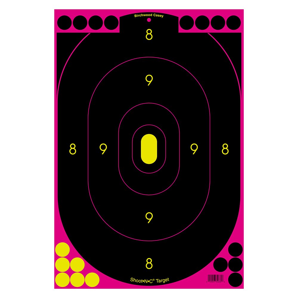 Shoot-N-C Birchwood Casey Silhouette Targets (Per 100), 12 x 18-Inch, Pink