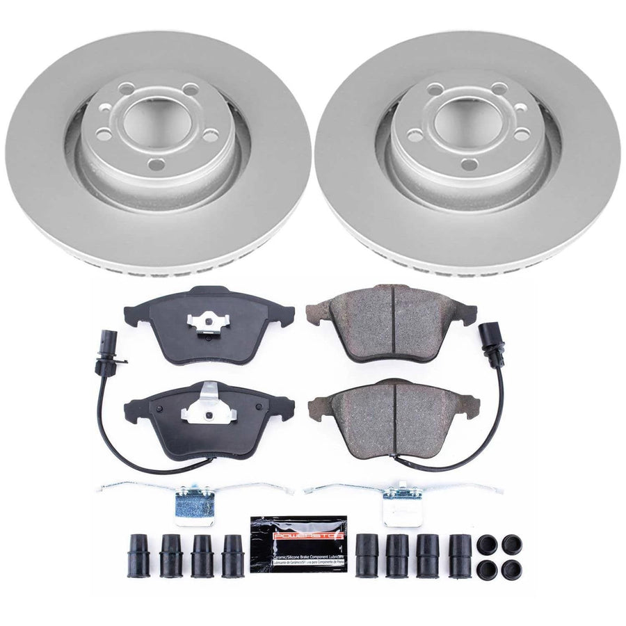 Power Stop Z23 CRK2993 Front Evolution Geomet Coated Brake Kit For Audi A6 2006-2011, Audi A6 Quattro 2005-2008 [Model Specific]