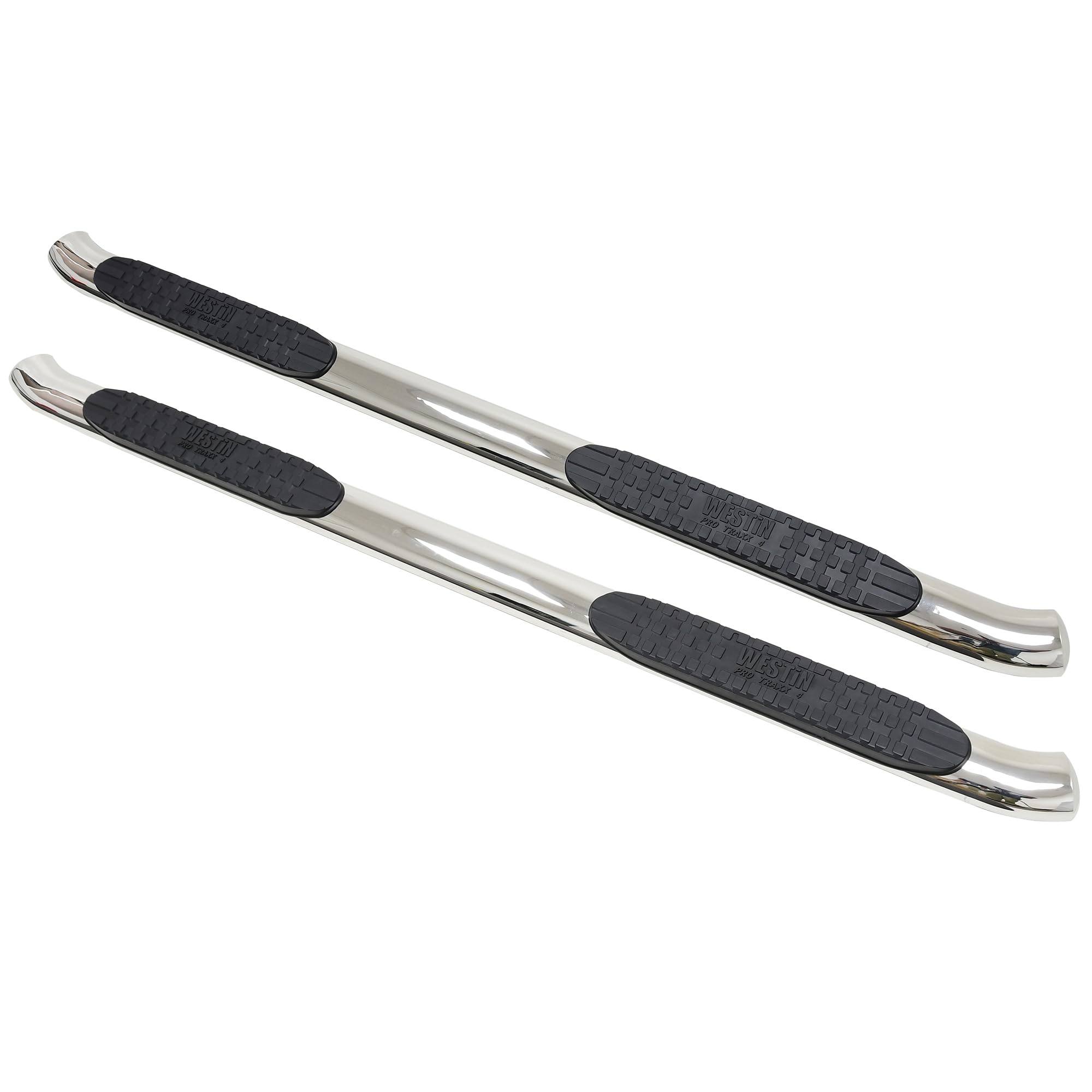 PRO TRAXX 4 Westin Oval Nerf Bars fits 2014-2018 Silverado Sierra 1500 2015-2019 Silverado Sierra 2500 3500 Crew Cab Polished Pair